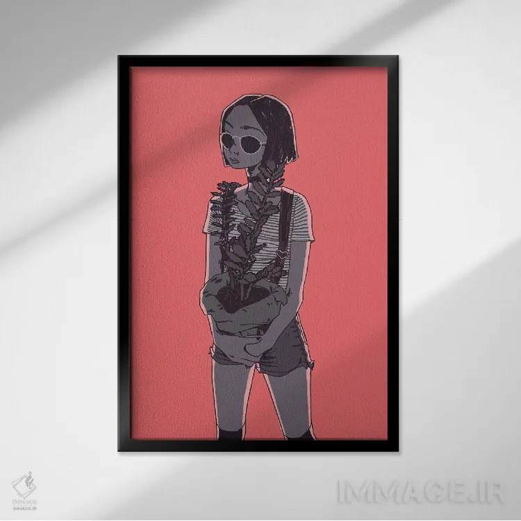 تابلو دکوراتیو ماتیلدا اثر لوسی میشل - نمای قابدار مشکی