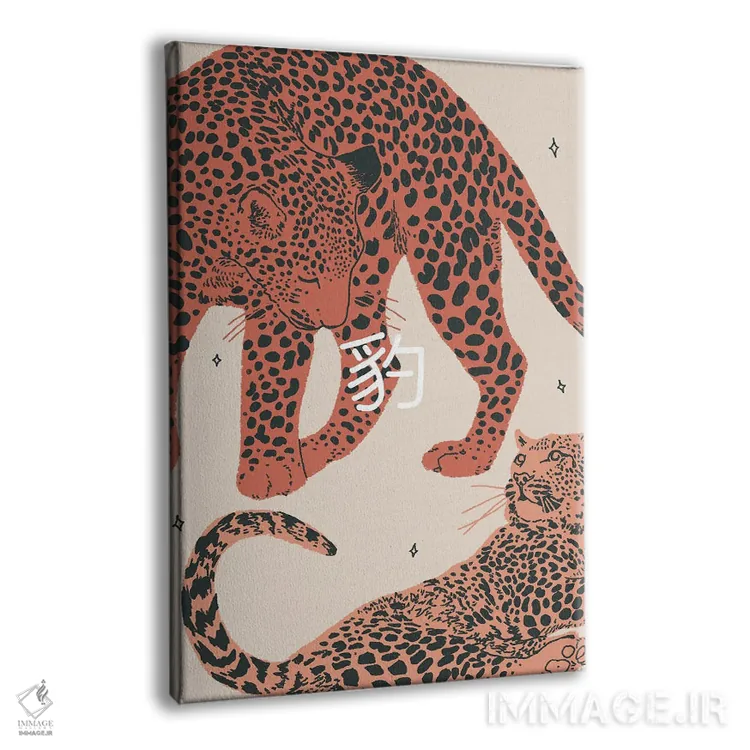تابلو دکوراتیو پلنگ ها اثر لوسی میشل - نمای پرسپکتیو محصول
