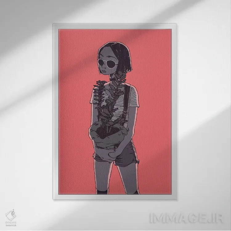تابلو دکوراتیو ماتیلدا اثر لوسی میشل - نمای قابدار سفید