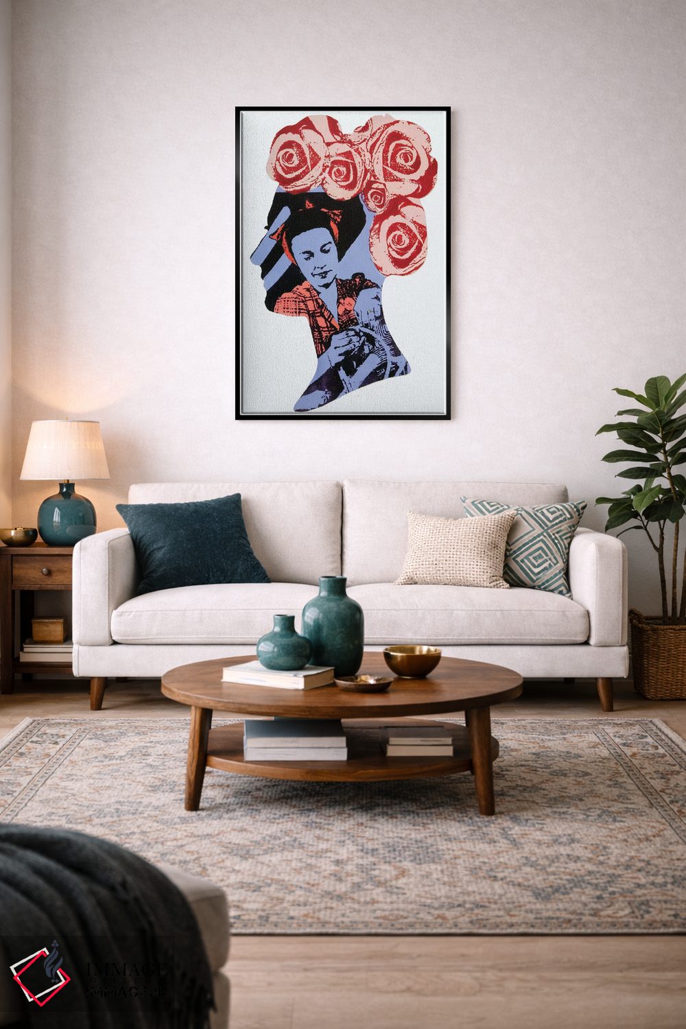 تابلو دکوراتیو رزی اثر لورا می دوریس - D4B