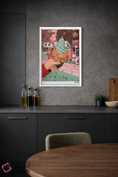 تابلو دکوراتیو نان ماهی کره ای / بستنی تایاکی اثر لوسی میشل - D1W