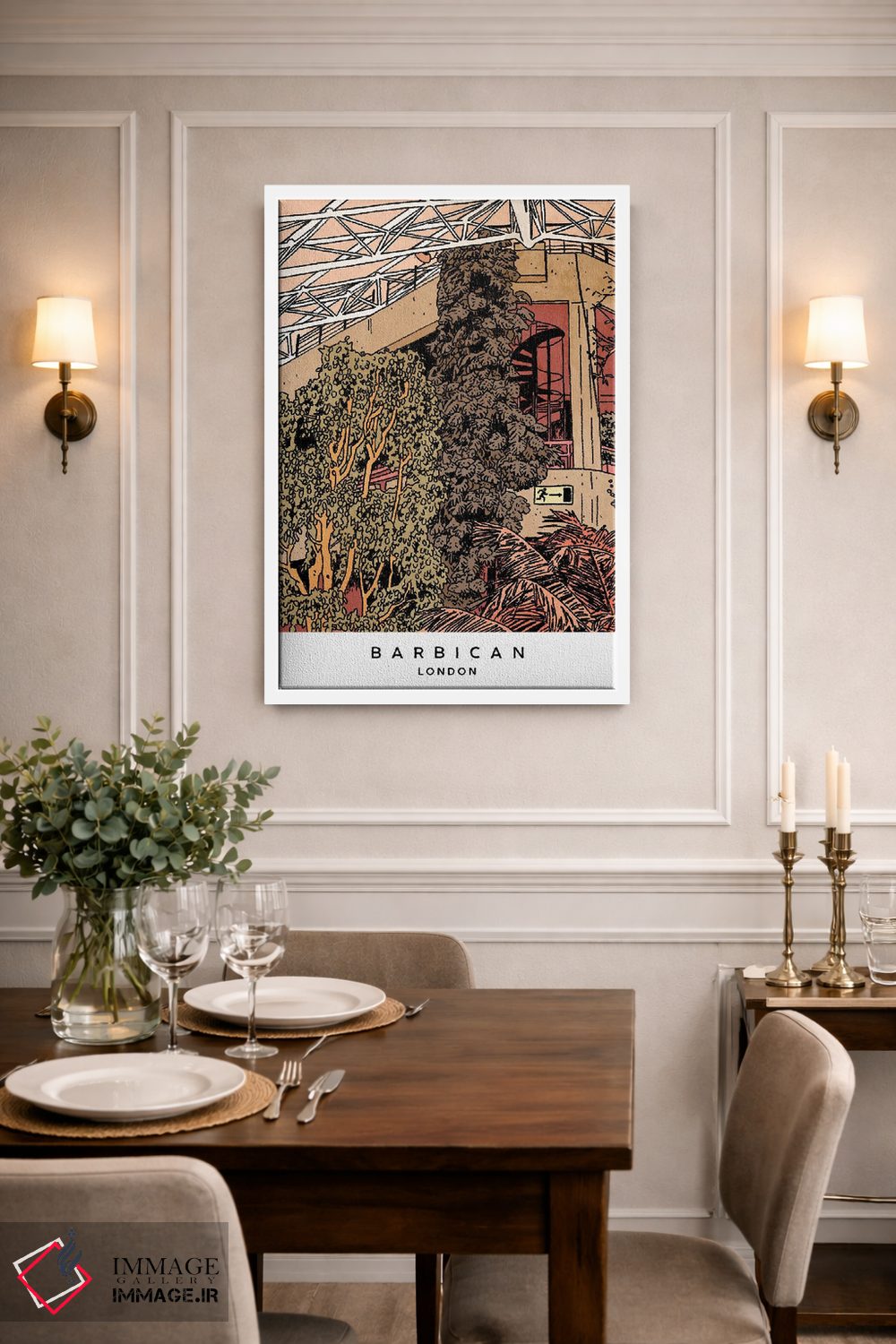 تابلو دکوراتیو London,گلخانه باربیکن، لندن اثر لوسی میشل - D1W