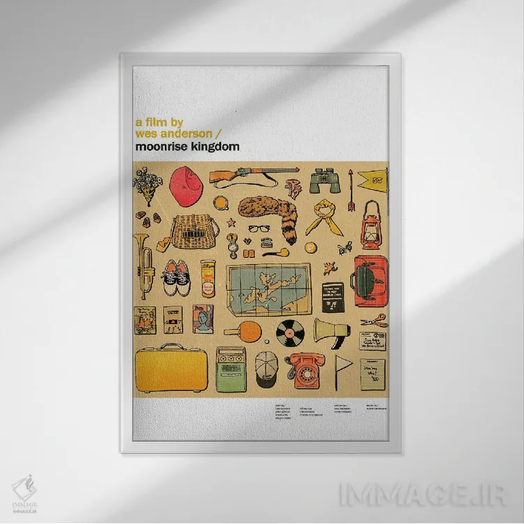 تابلو دکوراتیو پادشاهی برآمد ماه، وس اندرسون اثر لوسی میشل - نمای قابدار سفید