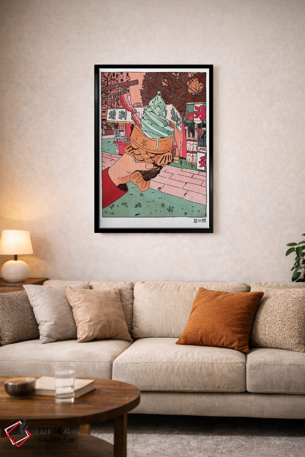 تابلو دکوراتیو نان ماهی کره ای / بستنی تایاکی اثر لوسی میشل - D5B