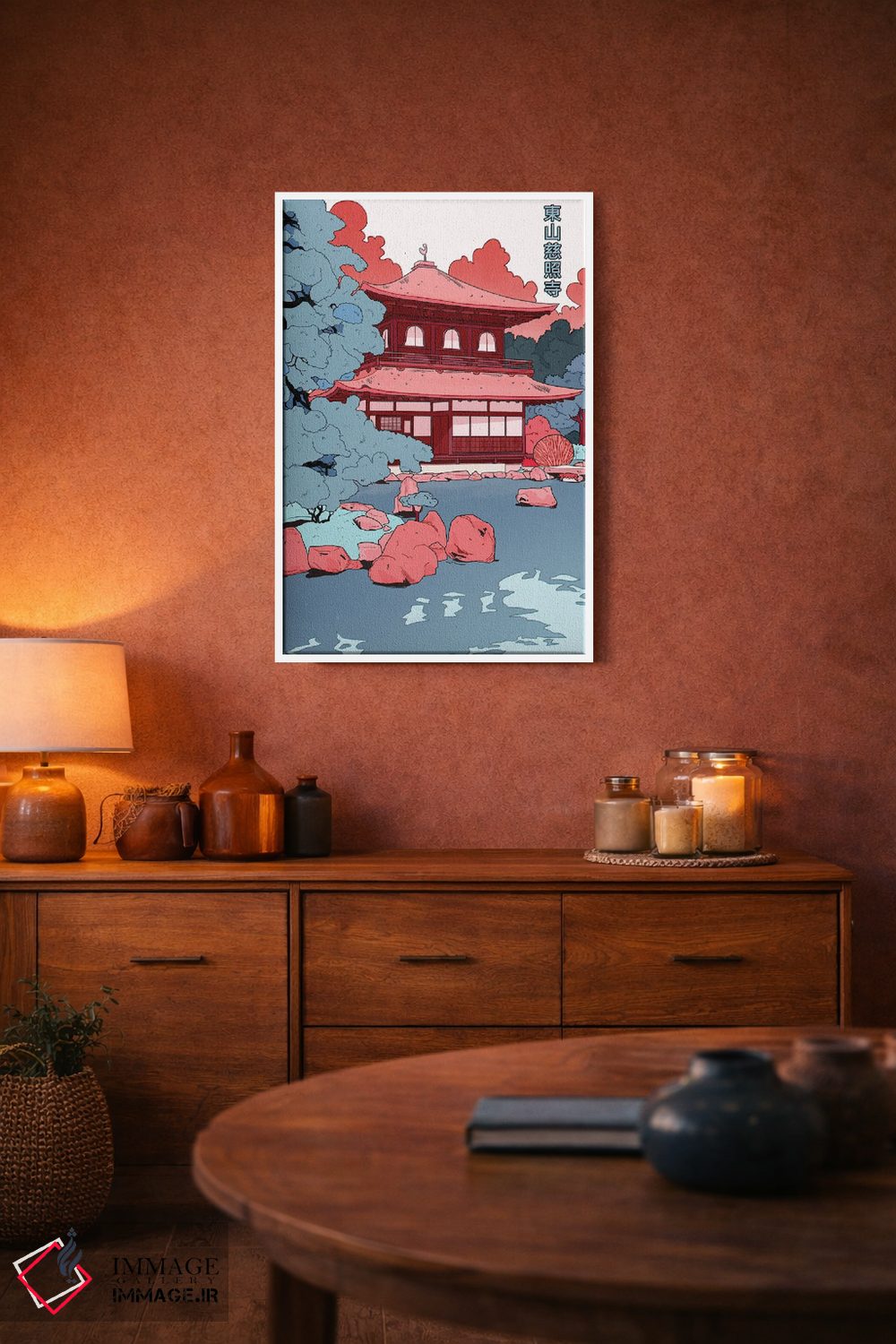 تابلو دکوراتیو Japan,معبد گینکاکوجی، ژاپن اثر لوسی میشل - D2W