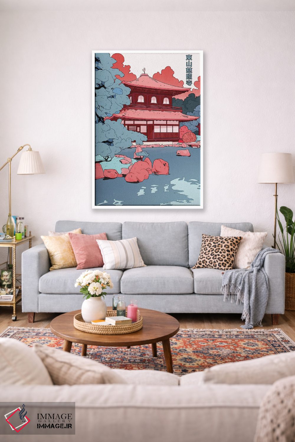 تابلو دکوراتیو Japan,معبد گینکاکوجی، ژاپن اثر لوسی میشل - D1W