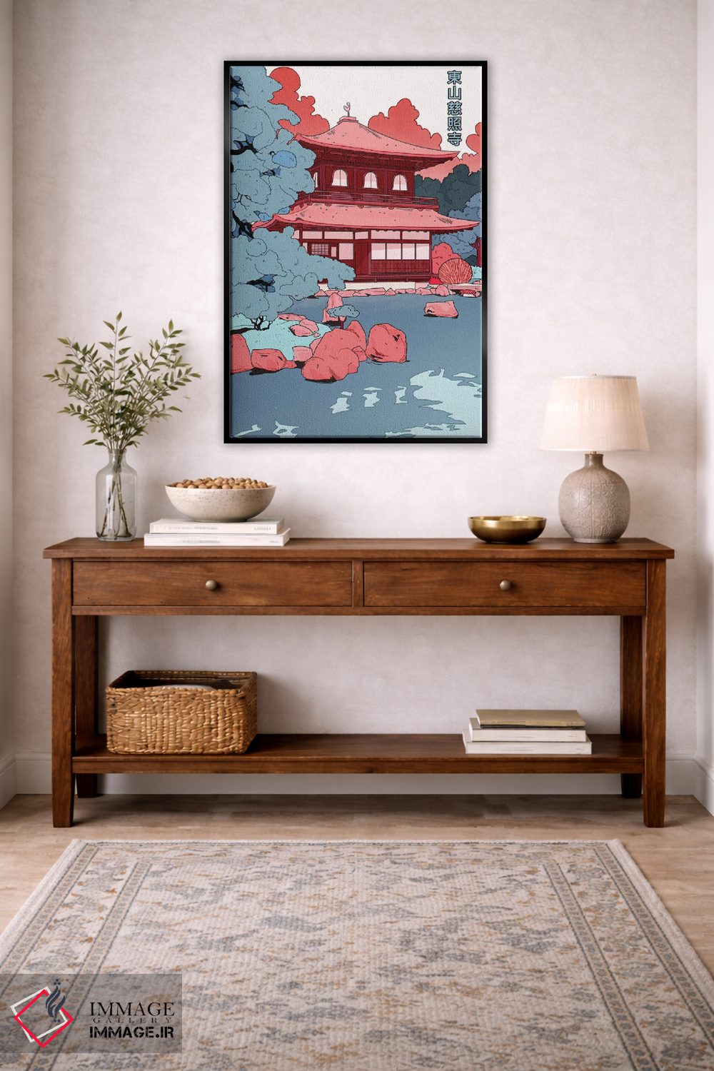 تابلو دکوراتیو Japan,معبد گینکاکوجی، ژاپن اثر لوسی میشل - D4B