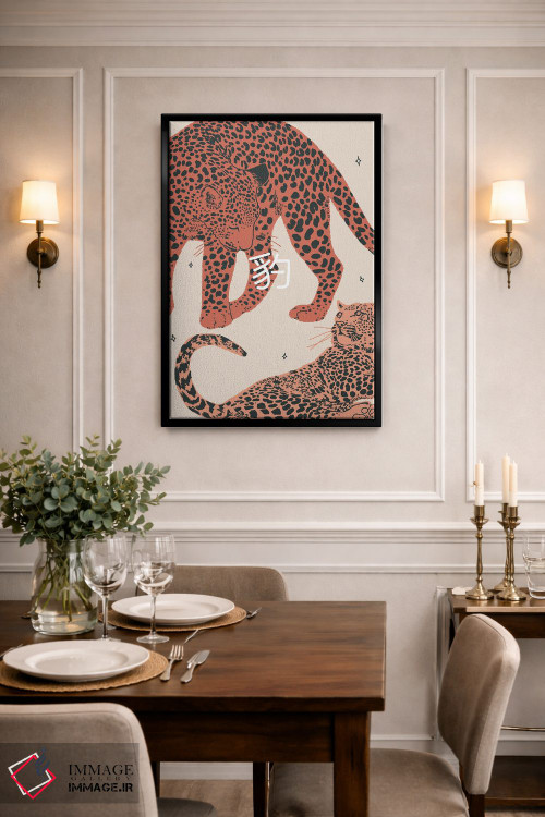 تابلو دکوراتیو پلنگ ها اثر لوسی میشل - D2B