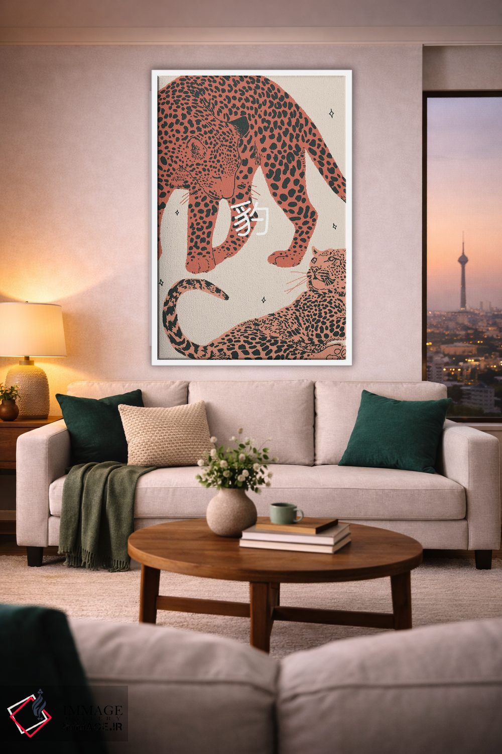 تابلو دکوراتیو پلنگ ها اثر لوسی میشل - D1W