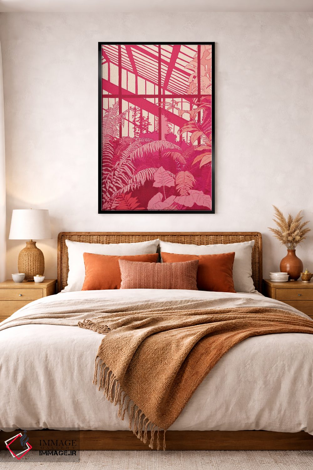 تابلو دکوراتیو گلخانه صورتی اثر لوسی میشل - D4B