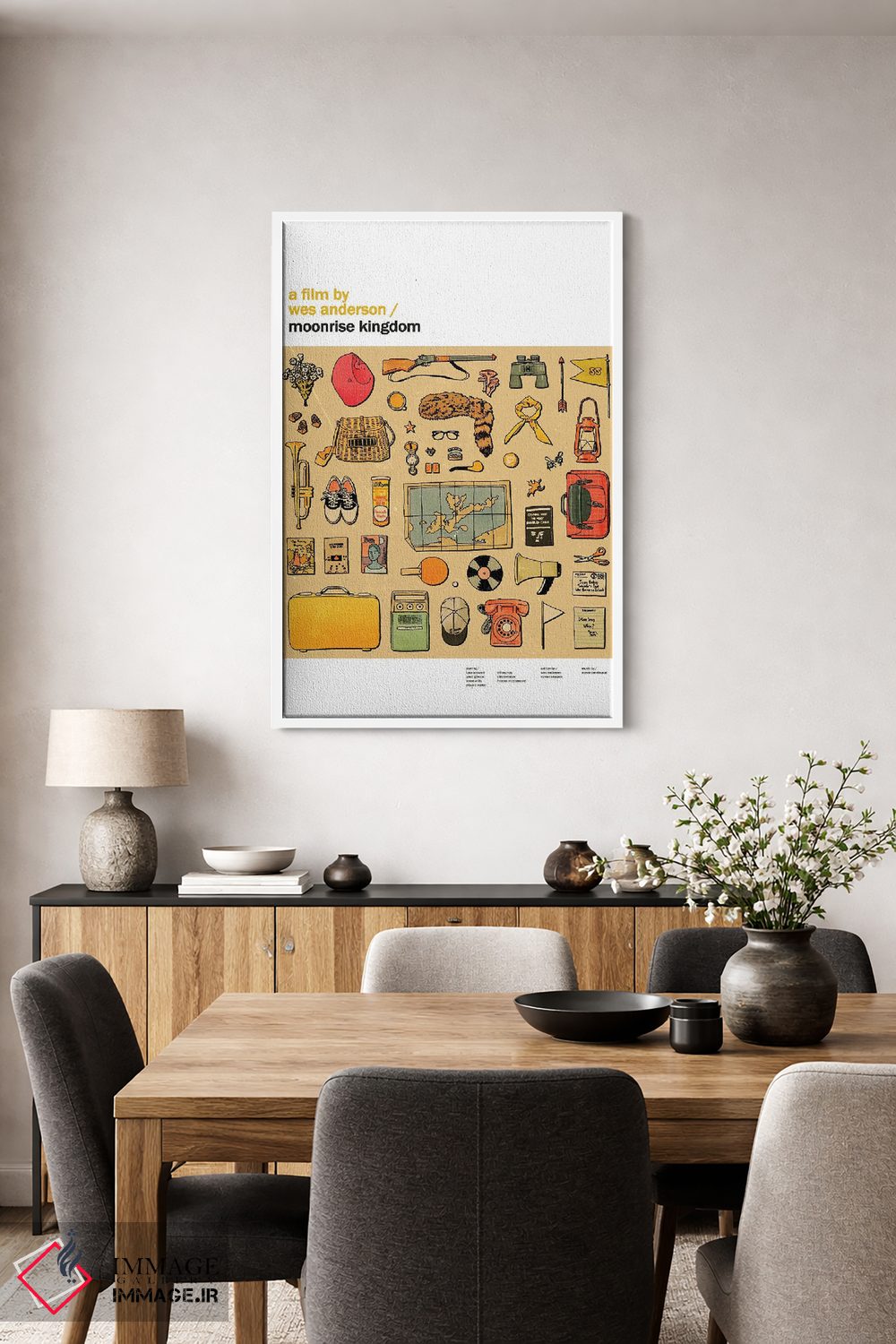 تابلو دکوراتیو پادشاهی برآمد ماه، وس اندرسون اثر لوسی میشل - D3W