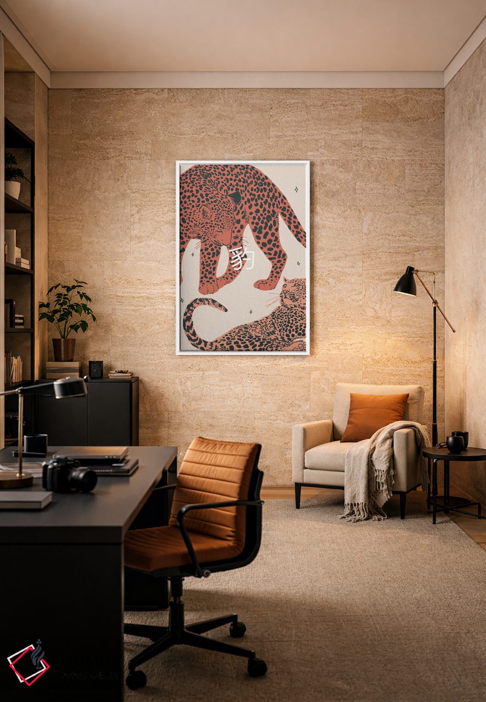 تابلو دکوراتیو پلنگ ها اثر لوسی میشل - D5W