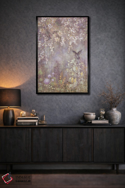 تابلو مدرن باغ گرگ ومیش اثر لیزا مری کیندلی - D2B