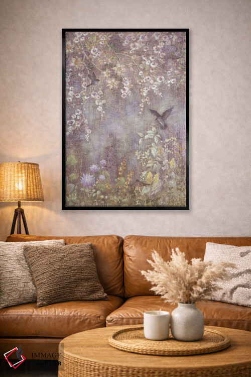 تابلو مدرن باغ گرگ ومیش اثر لیزا مری کیندلی - D4B