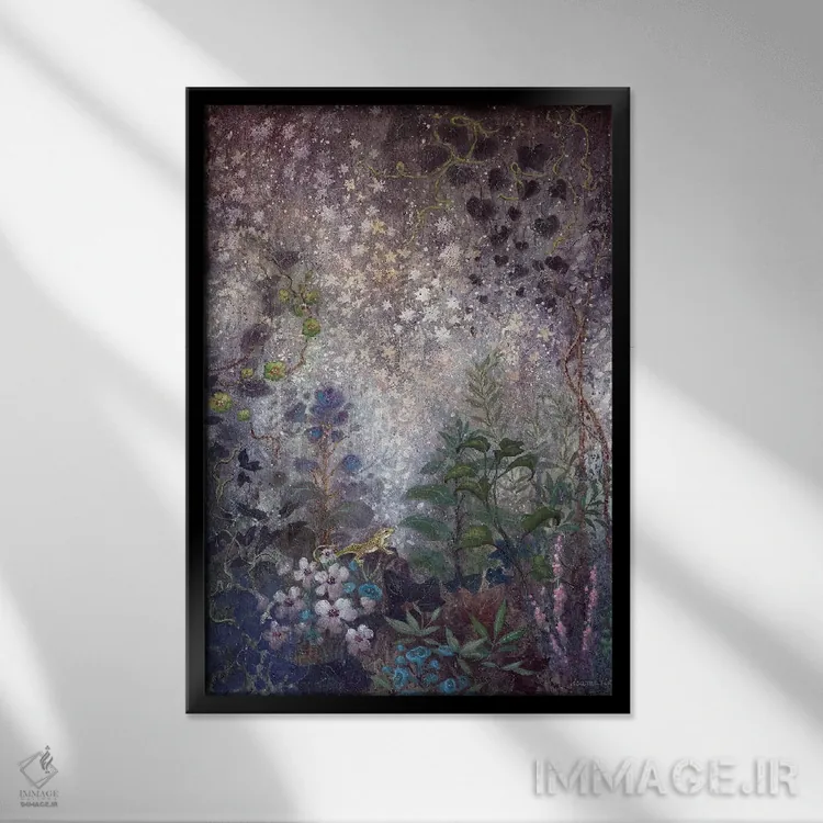 تابلو دکوراتیو شیفته ستاره اثر لیزا مری کیندلی - نمای قابدار مشکی