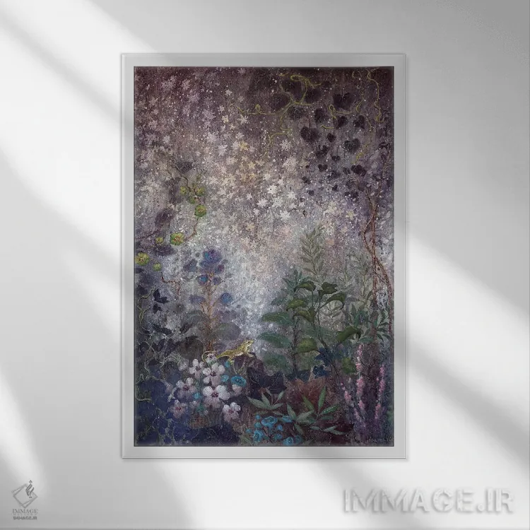 تابلو دکوراتیو شیفته ستاره اثر لیزا مری کیندلی - نمای قابدار سفید