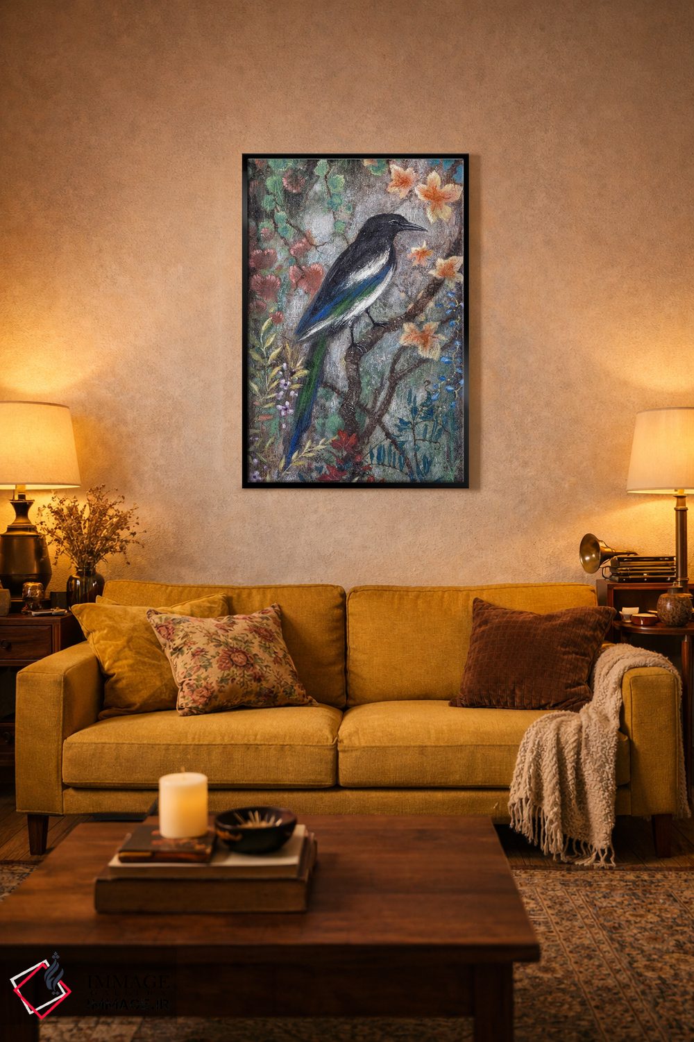 تابلو دکوراتیو کلاغ زاغی اثر لیزا مری کیندلی - D4B