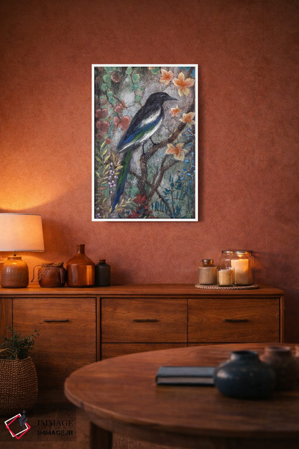 تابلو دکوراتیو کلاغ زاغی اثر لیزا مری کیندلی - D3W