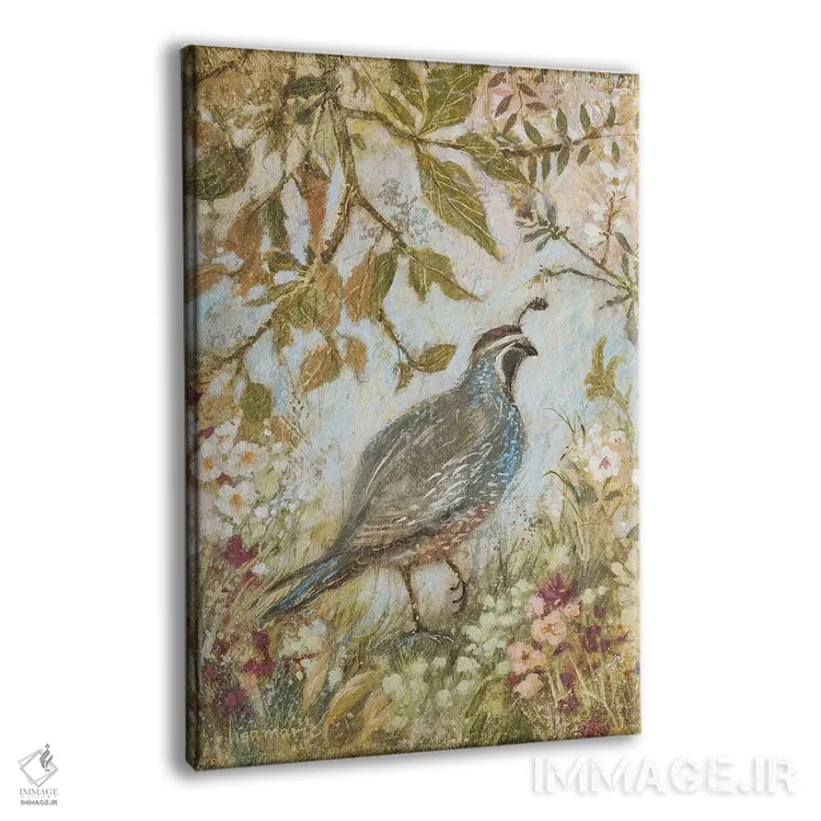 تابلو مدرن بلدرچین بیرون می آید اثر لیزا مری کیندلی - نمای پرسپکتیو محصول