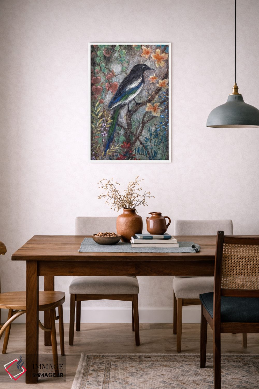 تابلو دکوراتیو کلاغ زاغی اثر لیزا مری کیندلی - D6W