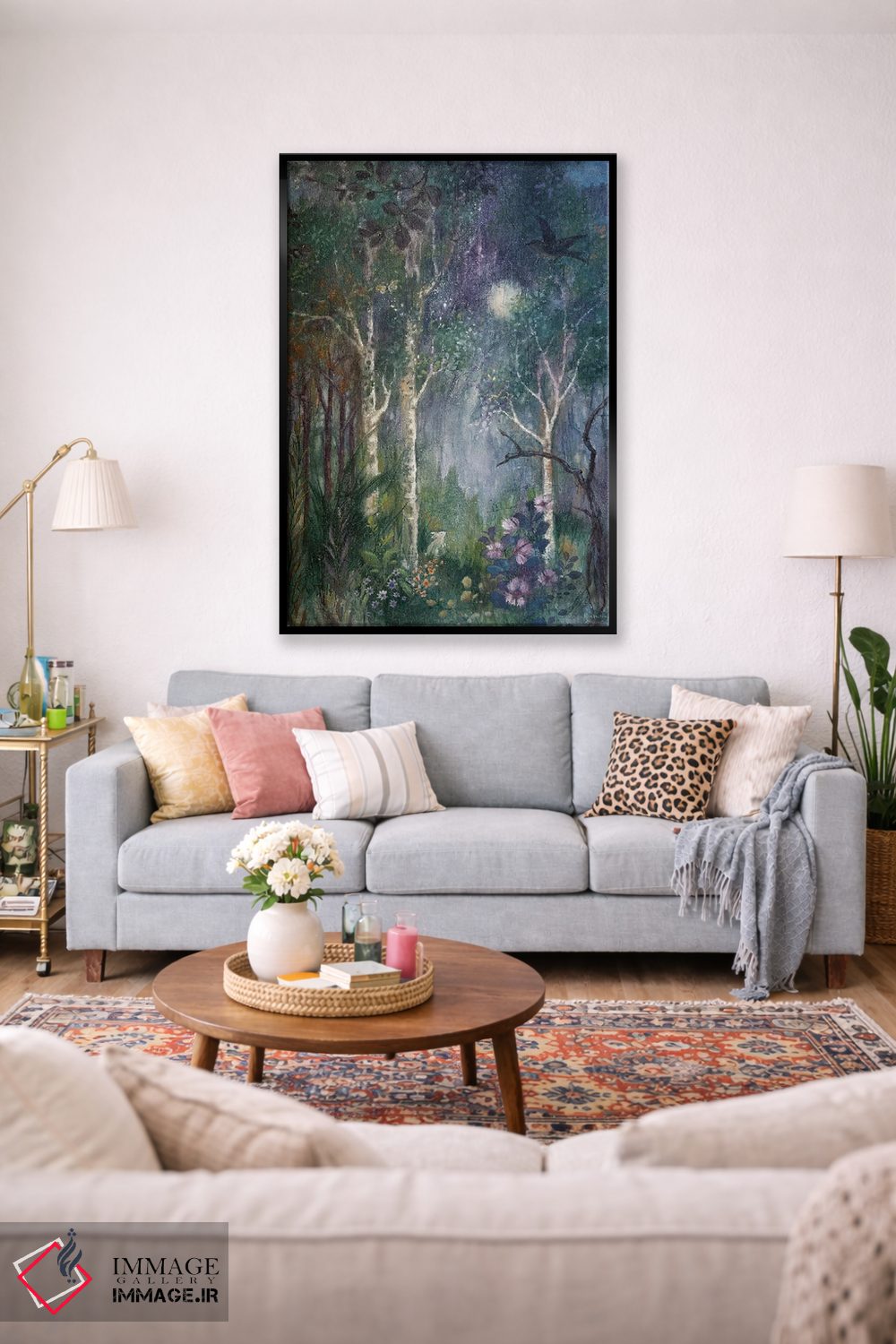 تابلو دکوراتیو خرگوش ماه اثر لیزا مری کیندلی - D2B