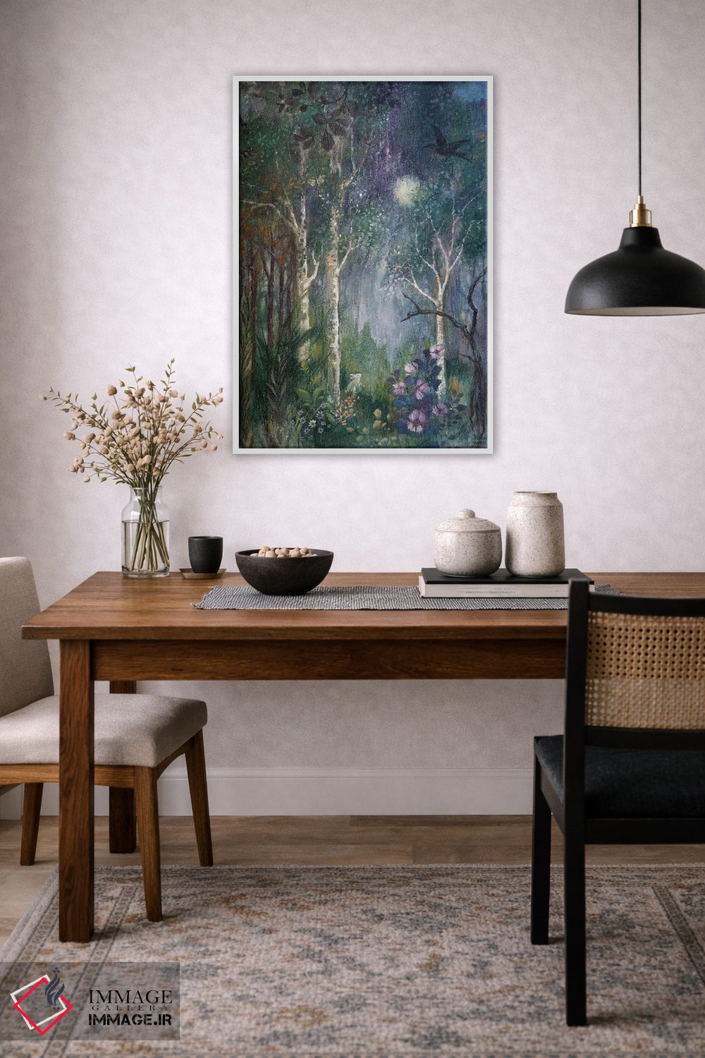 تابلو دکوراتیو خرگوش ماه اثر لیزا مری کیندلی - D4W