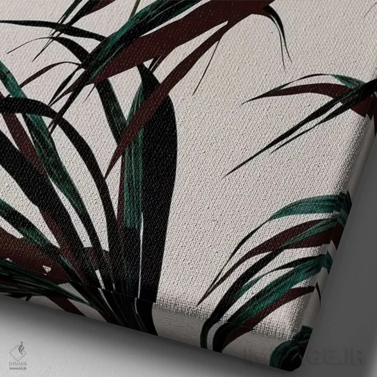 تابلو مینیمال استوایی ۷ اثر لیمو - نمای نزدیک بافت بوم