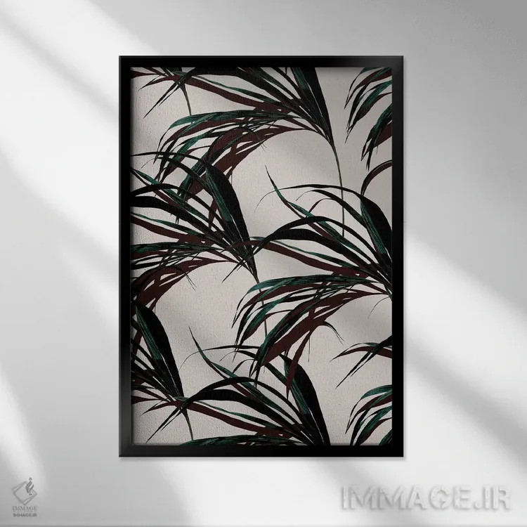 تابلو مینیمال استوایی ۷ اثر لیمو - نمای قابدار مشکی