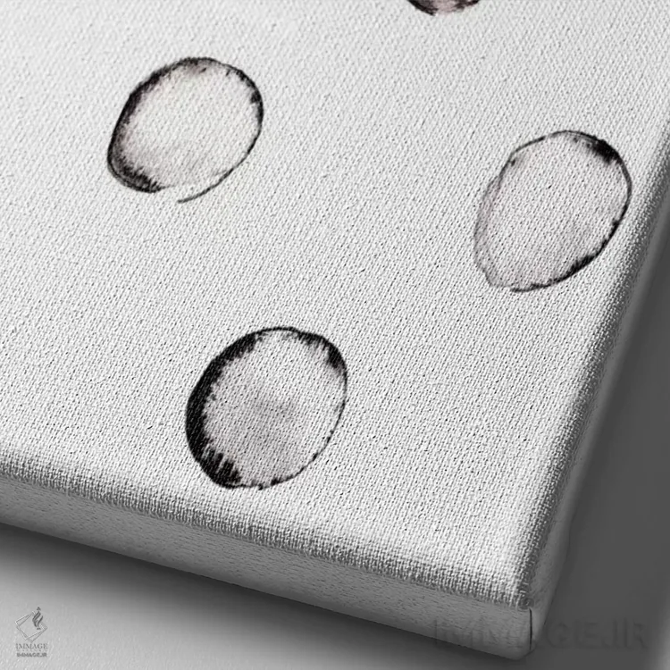 تابلو مینیمال "دایره ها" اثر لیمو - نمای نزدیک بافت بوم