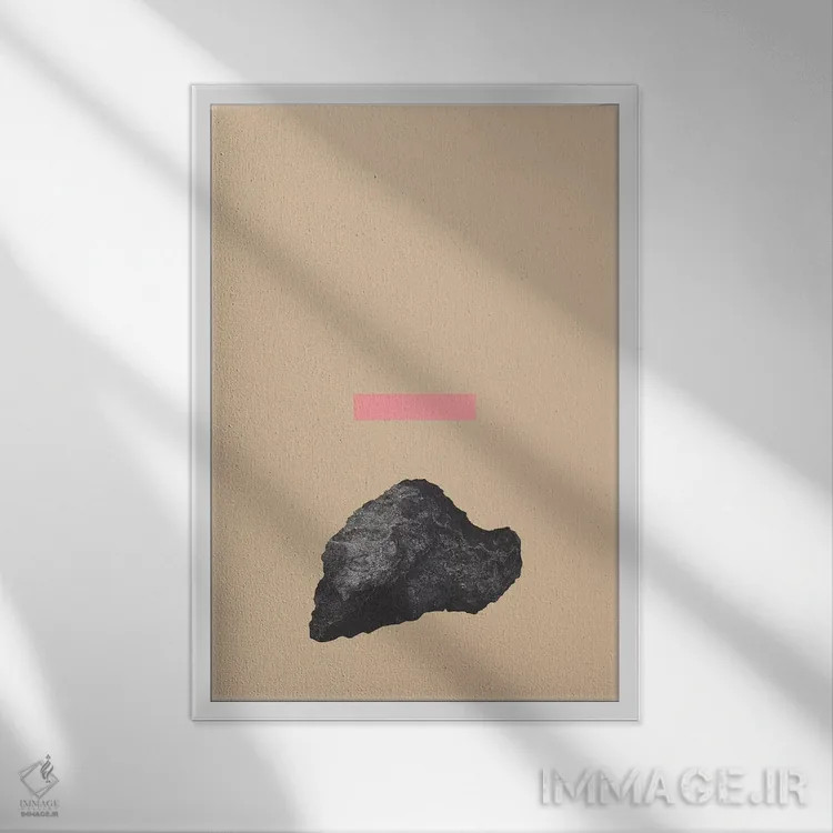 تابلو دکوراتیو قیاس اثر لیمو - نمای قابدار سفید