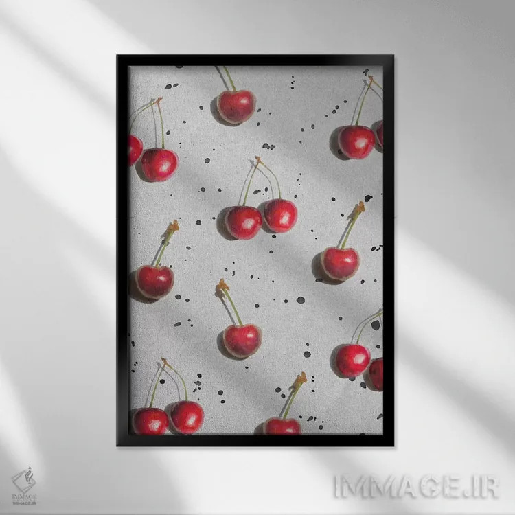 تابلو مدرن "میوه ۱" اثر لیمو - نمای قابدار مشکی