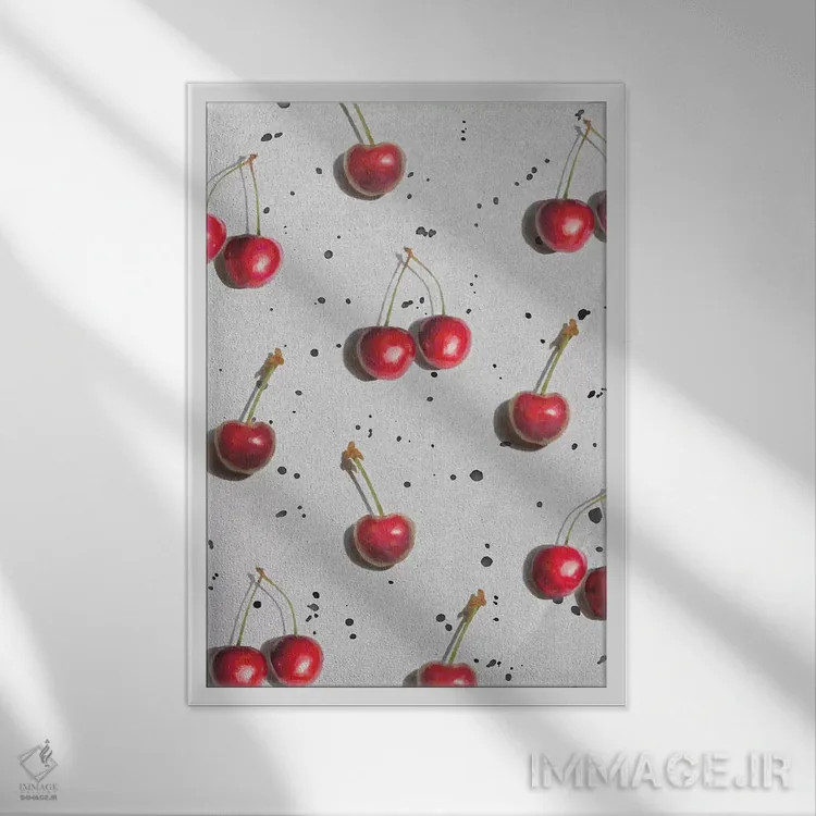 تابلو مدرن "میوه ۱" اثر لیمو - نمای قابدار سفید