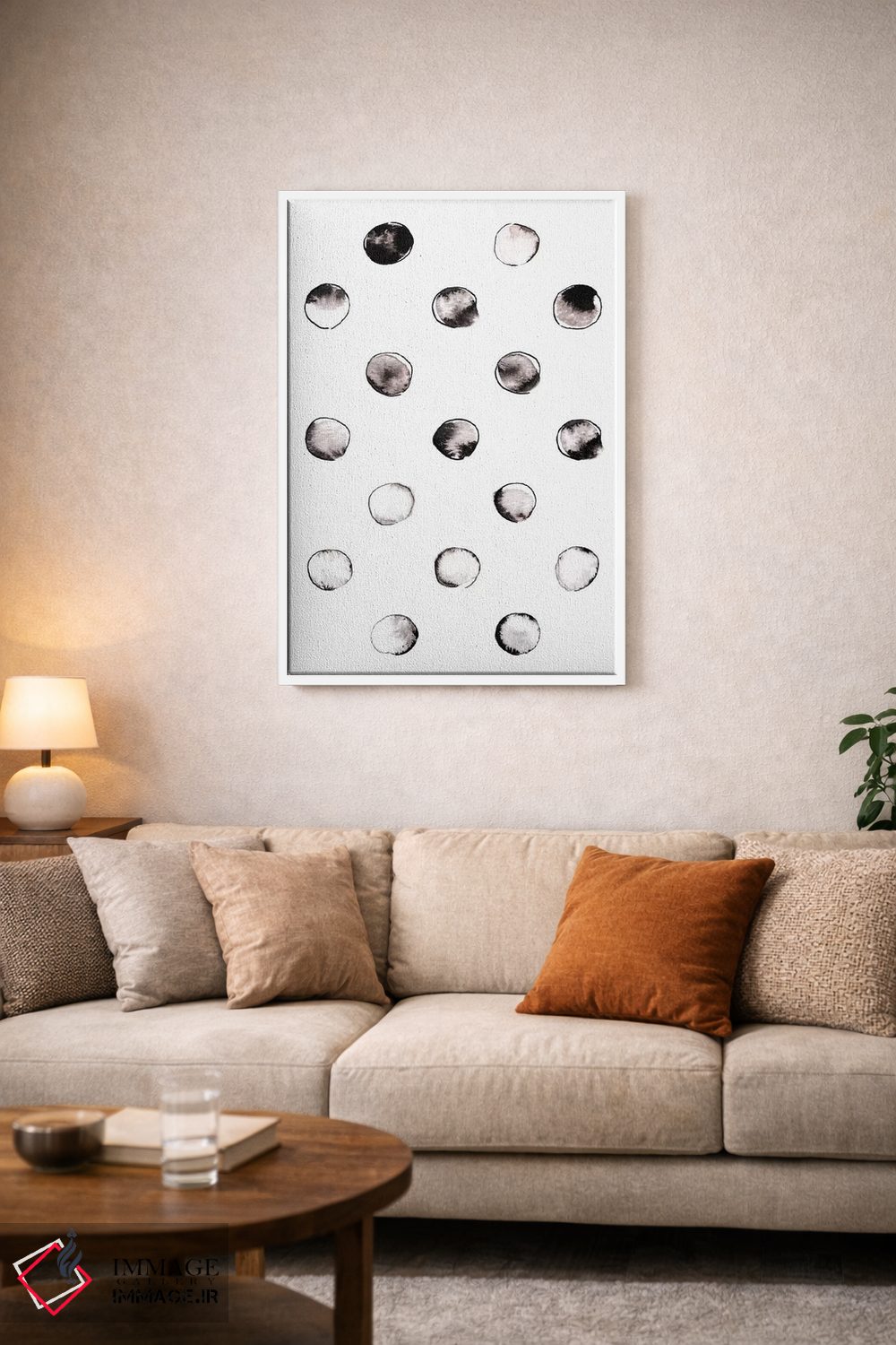 تابلو مینیمال "دایره ها" اثر لیمو - D3W