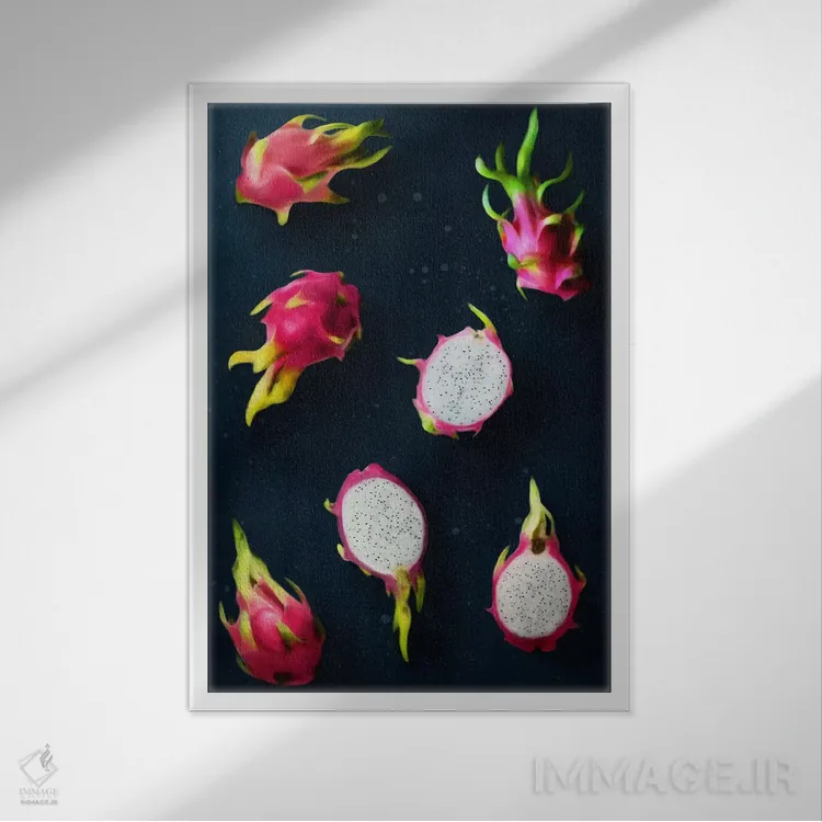 تابلو مینیمال "میوه ۷" اثر لیمو - نمای قابدار سفید