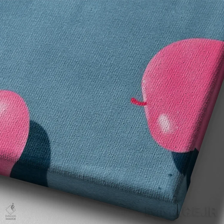 تابلو مینیمال "میوه ۹" اثر لیمو - نمای نزدیک بافت بوم