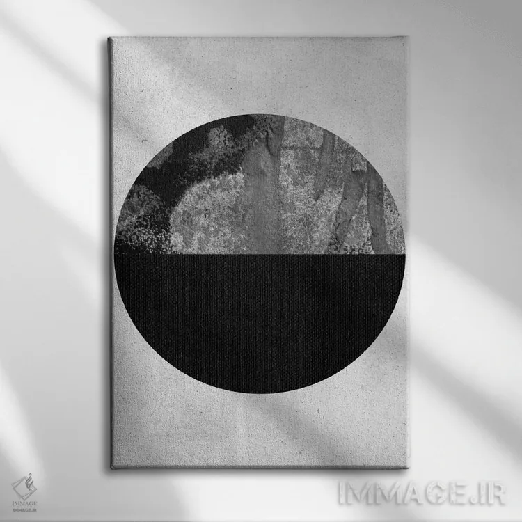 تابلو مینیمال "هندسه ۲" اثر لیمو - نمای روبهرو روی دیوار