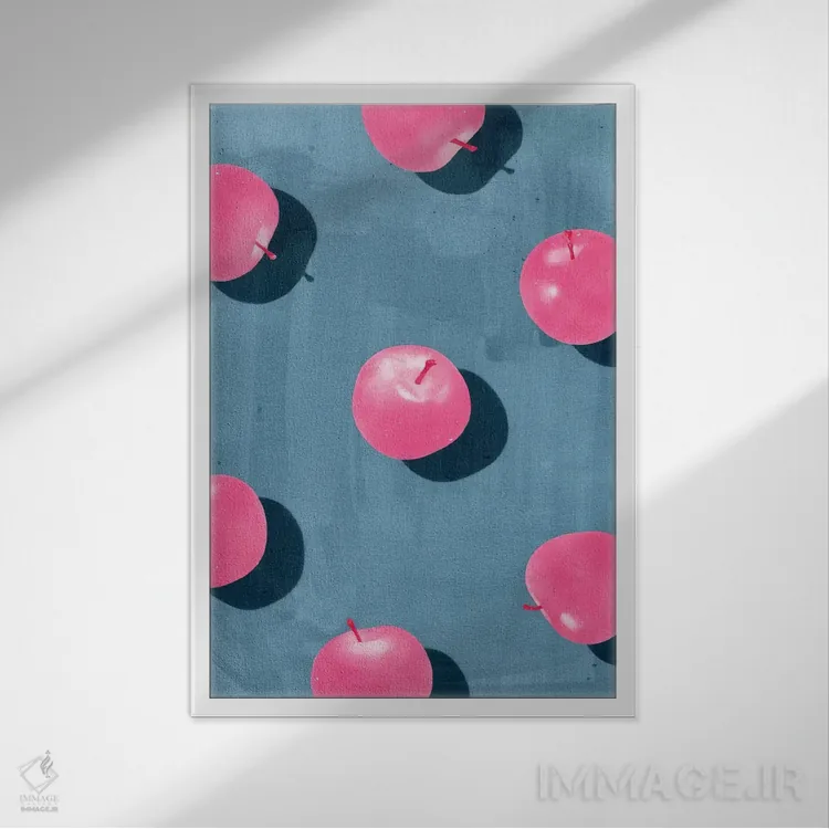 تابلو مینیمال "میوه ۹" اثر لیمو - نمای قابدار سفید