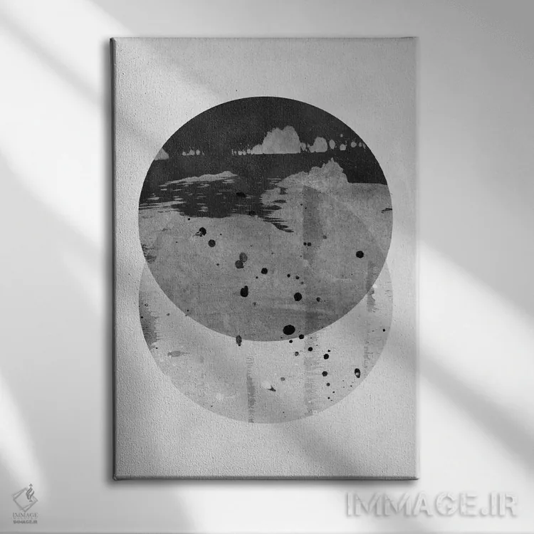 تابلو مینیمال "هندسه ۳" اثر لیمو - نمای روبهرو روی دیوار