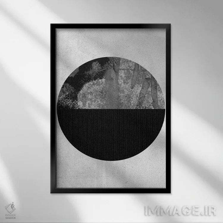 تابلو مینیمال "هندسه ۲" اثر لیمو - نمای قابدار مشکی