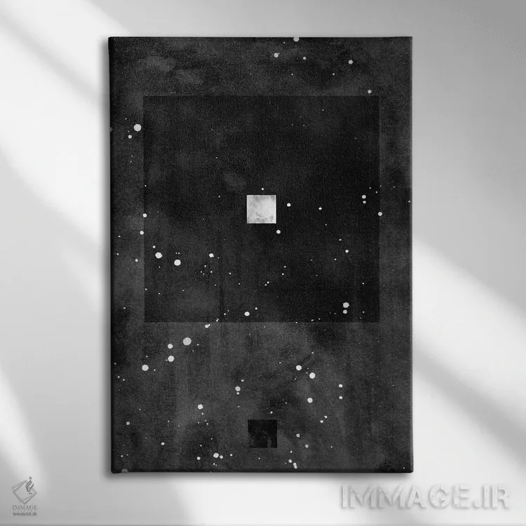 تابلو مینیمال "هندسه ۴" اثر لیمو - نمای روبهرو روی دیوار