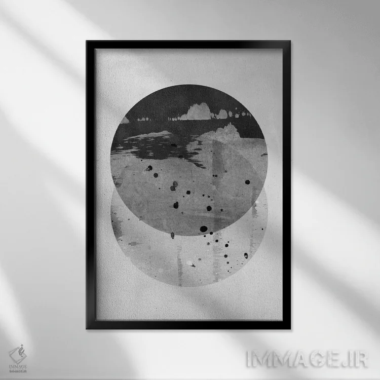 تابلو مینیمال "هندسه ۳" اثر لیمو - نمای قابدار مشکی