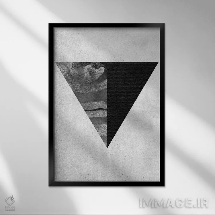 تابلو مینیمال "هندسه ۱" اثر لیمو - نمای قابدار مشکی