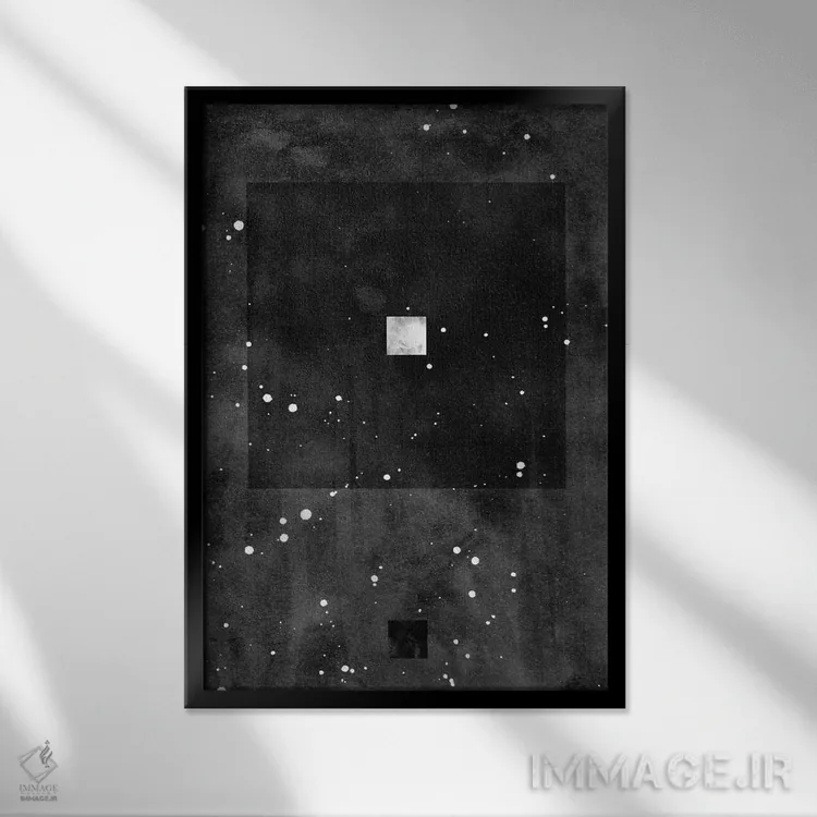 تابلو مینیمال "هندسه ۴" اثر لیمو - نمای قابدار مشکی
