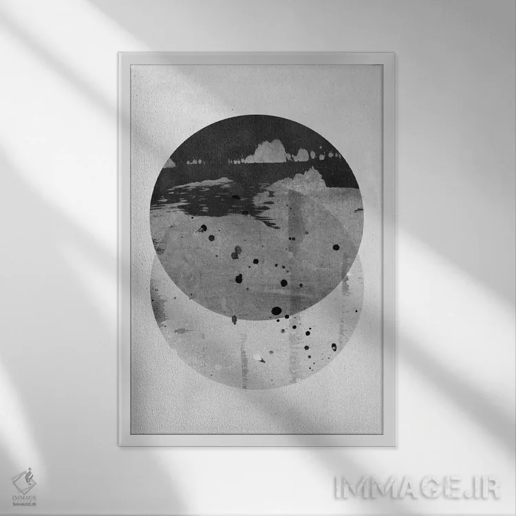 تابلو مینیمال "هندسه ۳" اثر لیمو - نمای قابدار سفید