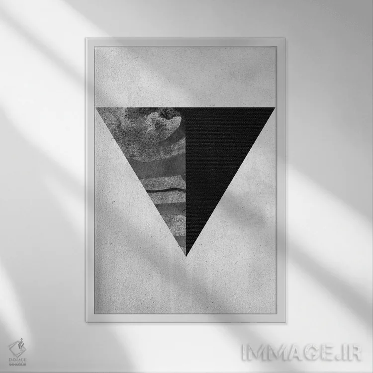 تابلو مینیمال "هندسه ۱" اثر لیمو - نمای قابدار سفید