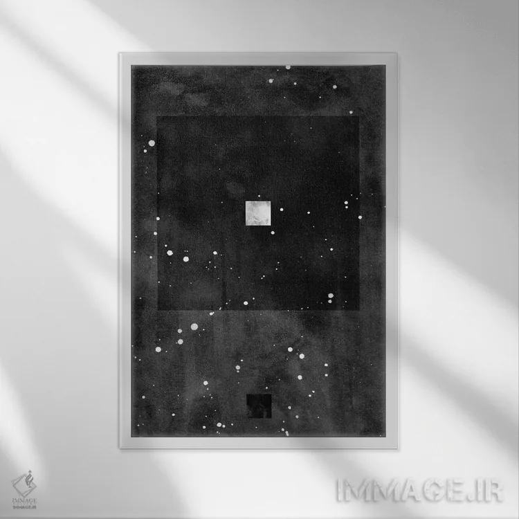 تابلو مینیمال "هندسه ۴" اثر لیمو - نمای قابدار سفید