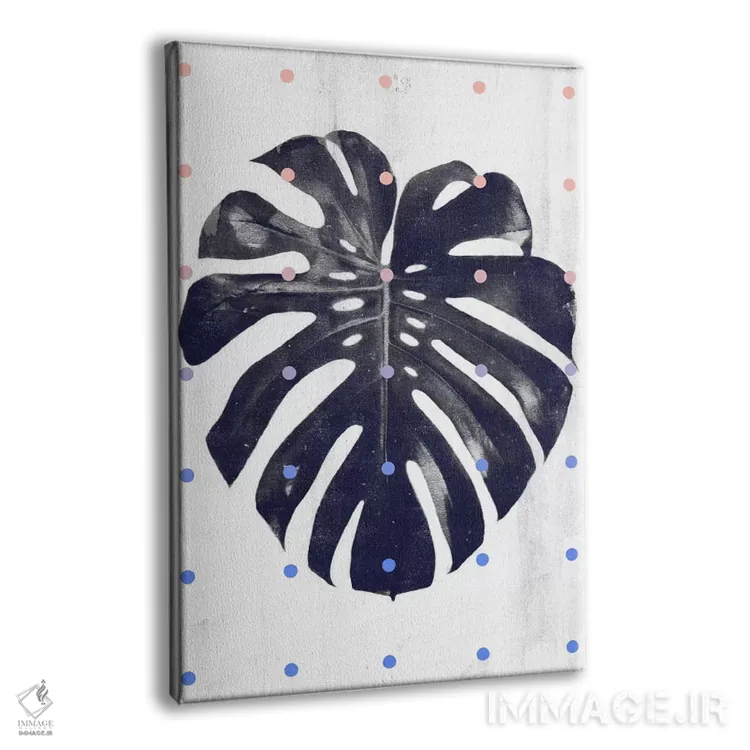 تابلو مدرن مونسترا و نقطه ها اثر لیمو - نمای پرسپکتیو محصول