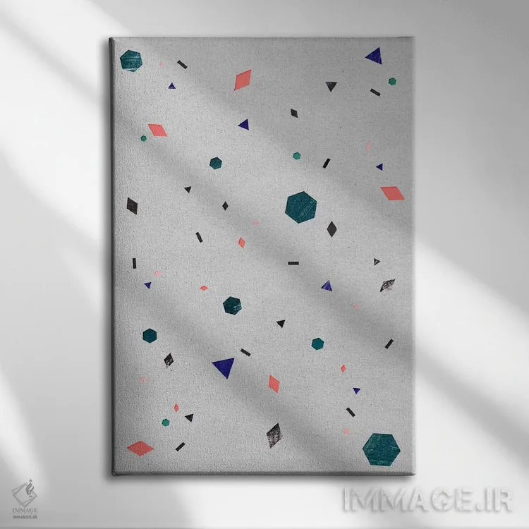 تابلو مینیمال هزارنگار اثر لیمو - نمای روبهرو روی دیوار