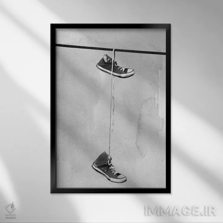 تابلو مدرن آویخته اثر لیمو - نمای قابدار مشکی