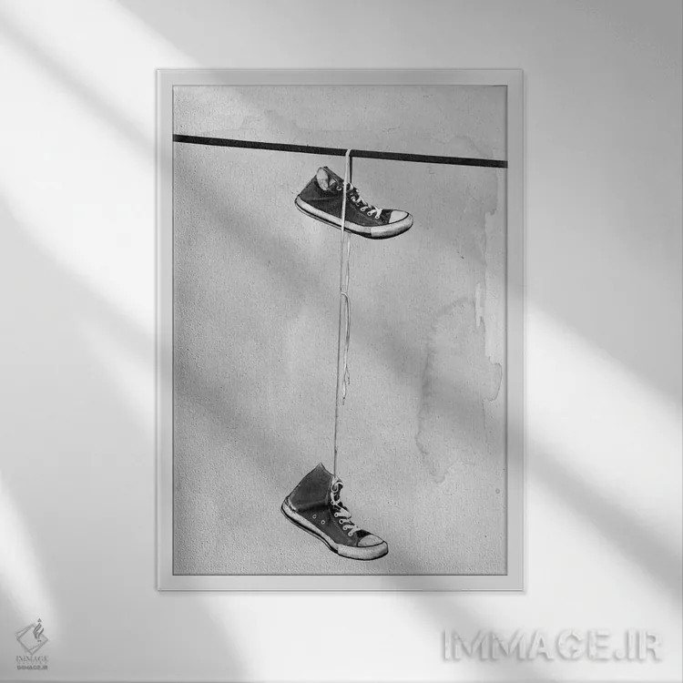 تابلو مدرن آویخته اثر لیمو - نمای قابدار سفید